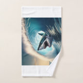 シャークバンプと噛み込み バスタオルセット (ハンドタオル)