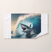 シャークバンプと噛み込み バスタオルセット (ハンドタオル)