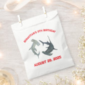 シャークパーソナライズされたの好意バッグ フェイバーバッグ (クリップ留めされた状態)