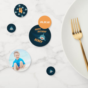 シャークパーソナライズされたテーマ誕生会 コンフェッティ