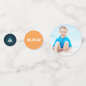 シャークパーソナライズされたテーマ誕生会 コンフェッティ (裏面)