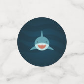 シャークパーソナライズされたテーマ誕生会 コンフェッティ (スモール正面)