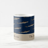 シャークパーソナライズされたネイビータンサンド航海の コーヒーマグカップ (中央)