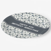 シャークパーソナライズされた紙プレート | ザメの水色 ペーパープレート (アングル)