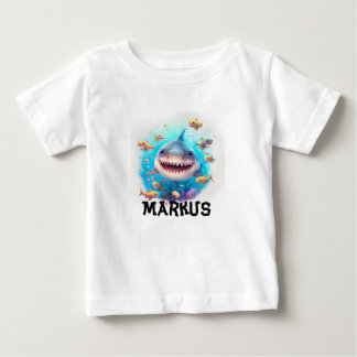 シャークパーソナライズされたTシャツ ベビーTシャツ