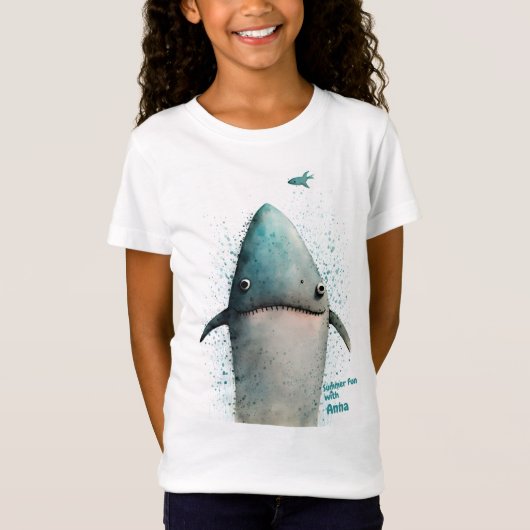シャークパーソナライズされたTシャツ Tシャツ (正面)