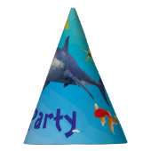 シャークパーティー紙帽子 パーティーハット (右)