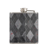 シャークピクトグラムオングランジーブラックアーガイル フラスク (裏面)