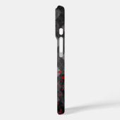 シャークピクトグラムオングランジーブラックアーガイル Case-Mate iPhoneケース (裏面 / 左)