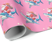 シャークピンク包み紙 ラッピングペーパー (ロールコーナー)