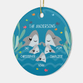シャークファミリーオーナメント セラミックオーナメント (左)
