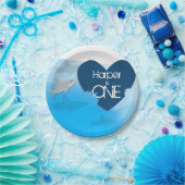 シャークファーストバースデーパーティー紙プレート ペーパープレート (パーティー)