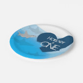 シャークファーストバースデーパーティー紙プレート ペーパープレート (アングル)