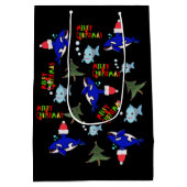 シャークフィッシュクリスマス抱き枕 ミディアムペーパーバッグ (裏面)