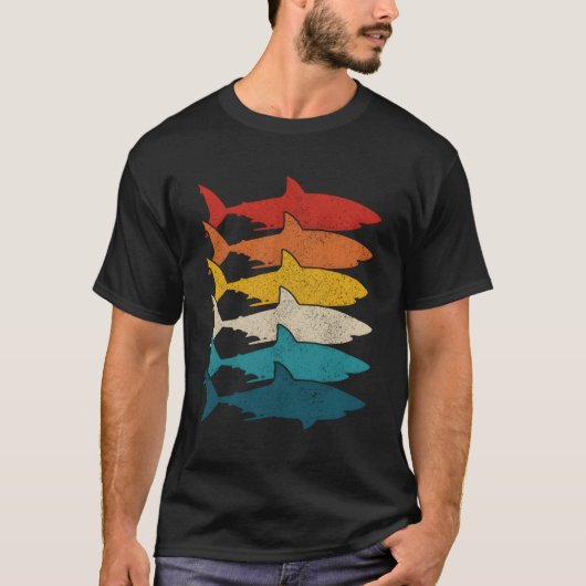 シャークフィッシュ魚釣り素晴らしホワイトシャーク Tシャツ (正面)