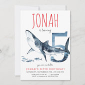 シャークフィフス誕生日招待状 招待状 (正面)