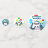 シャークフィンタスティック子供の誕生日 コンフェッティ (裏面)