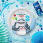 シャークフィンタスティック子供の誕生日 ペーパープレート (パーティー)