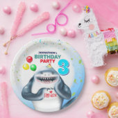 シャークフィンタスティック子供の誕生日 ペーパープレート (パーティー)