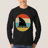 シャークフィンレトロスタイルシャーク Tシャツ (正面)