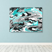 シャークフィン抽象芸術アート キャンバスプリント (インサイチュ (ウッドフロア))