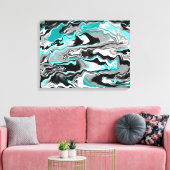 シャークフィン抽象芸術アート キャンバスプリント (インサイチュ (リビング))