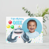 シャークフォト子供の誕生日パーティー 招待状 (スタンド正面)