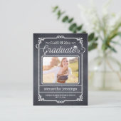 シャークフレーム卒業発表/招待状 インビテーションポストカード (スタンド正面)