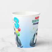 シャークブラッシング子供の誕生日 紙コップ (左)