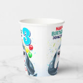 シャークブラッシング子供の誕生日 紙コップ (右)