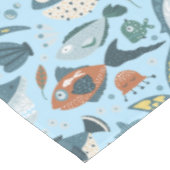 シャークブルーシー海魚動物テーマ少年パーティー テーブルクロス (アングル)