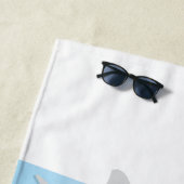 シャークブルー海ベビーシャワー ビーチタオル (インサイチュ)