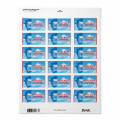 シャークプールスイミングバースデーパーティー住所 シール (フルシート)