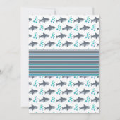 シャークプールパーティースイム招待状ボーイズ夏 招待状 (裏面)