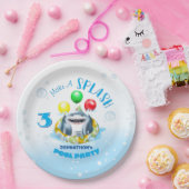 シャークプールパーティー子供の誕生日 ペーパープレート (パーティー)