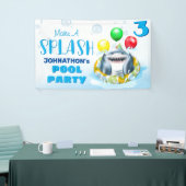 シャークプールパーティー子供の誕生日 横断幕 (トレードショー)