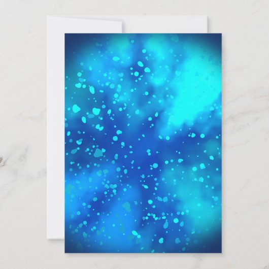 シャークプール誕生日パーティーボーイカスタム年齢 招待状 (裏面)