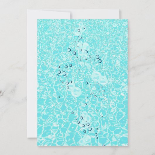 シャークプール誕生日パーティーボーイ1st誕生日 招待状 (裏面)