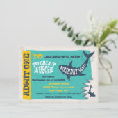 シャークプール誕生日パーティー招待チケット 招待状 (スタンド正面)