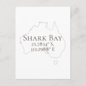 シャークベイオーストラリア緯度&経度 ポストカード (正面)