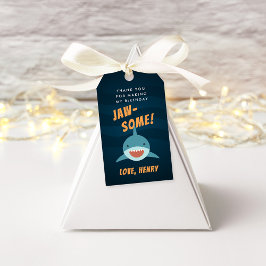 シャークベイトバースデーパーティーメッセージカード ギフトタグ