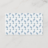 シャークベイビーシャワーサンキューメッセージカード エンクロージャーカード (裏面)