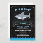 シャークベイビーシャワー招待状ベビーシャーク 招待状 (正面/裏面)