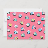 シャークベビーガールレインボーフォトバースデーパーティー 招待状 (裏面)