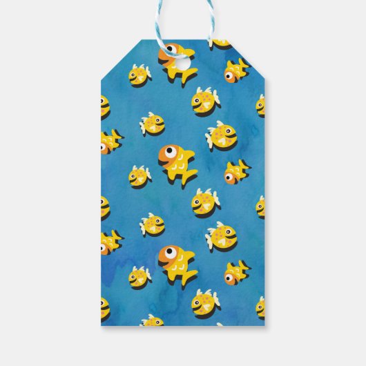 シャークベビーガール誕生日パーティギフトタグ ギフトタグ (裏面)