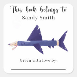 シャークペンシル - この本はメッセージと共に属します スクエアシール