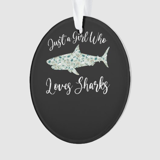 シャークホエールズキーパーガールズウィメンギフト海 オーナメント (正面)