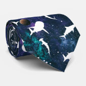 シャークホワイトシャドウオンダーク銀河系宇宙 ネクタイ (ロール)