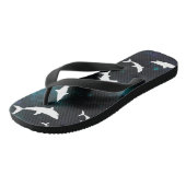 シャークホワイトシャドウオンダーク銀河系宇宙 ビーチサンダル (アングル)