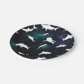 シャークホワイトシャドウオンダーク銀河系宇宙 ペーパープレート (アングル)